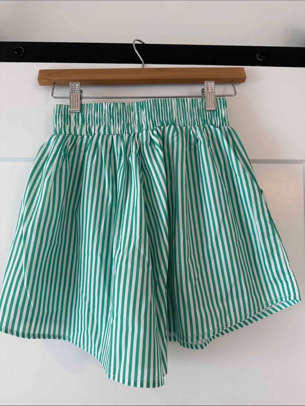 Lioness Green and White Striped Shorts - Picture 3 of 5